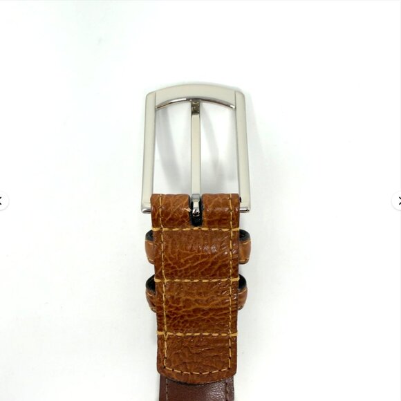 Torino Leather Co Woven Elastic Belt Khaki Brown 54 - Picture 5 of 8